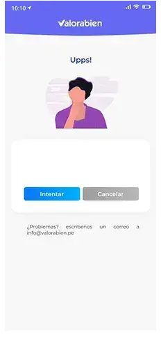 Flutter App Development - Valorbien - Error Screen