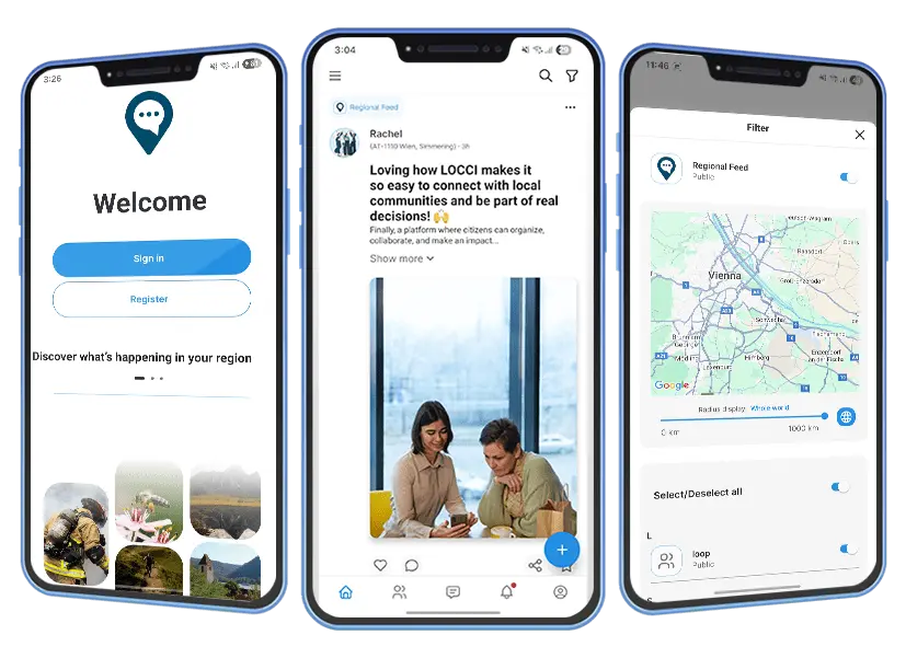 Locci App features
