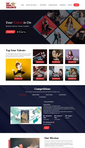 Tap Your Talents in Web Design Portfolio