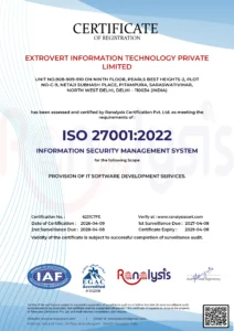 EitBiz Certified with ISO 27001 for Information Security Management System